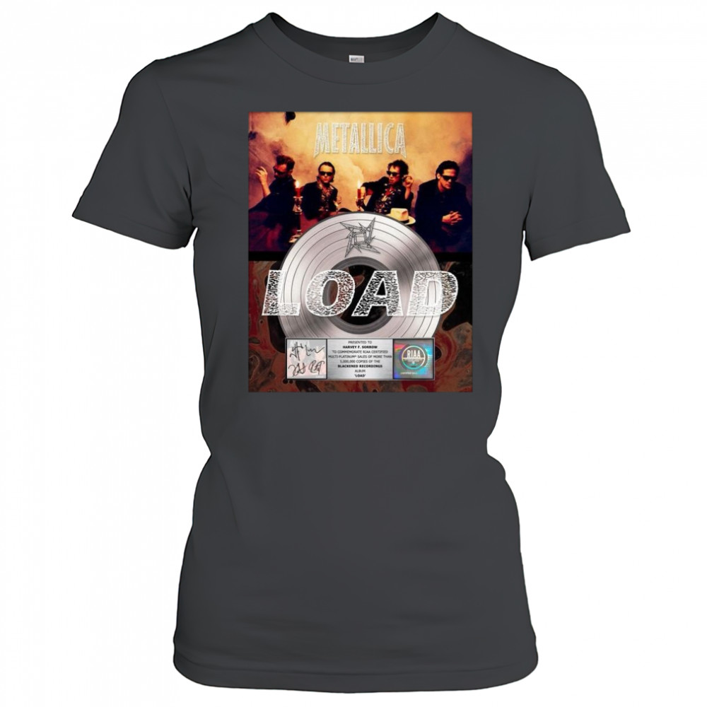 Metallica Load Platinum Award Plaque Signed Shirt Women's T-shirt