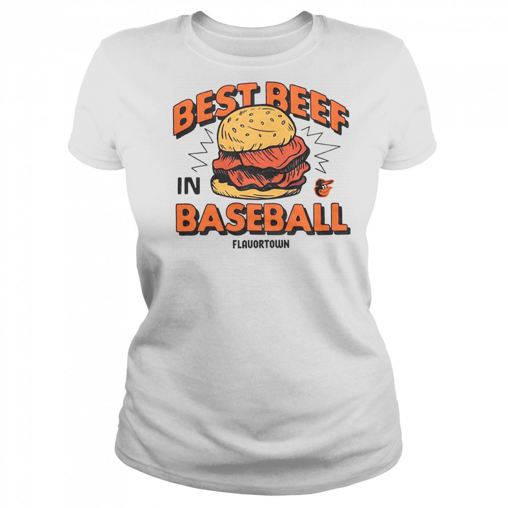 MLB X Flavortown Baltimore Orioles Best Beef In Baseball T-Shirt Women's T-shirt