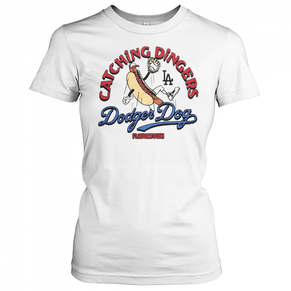 MLB X Flavortown Los Angeles Dodgers Catching Dingers Dodger Dog T-Shirt Women's T-shirt