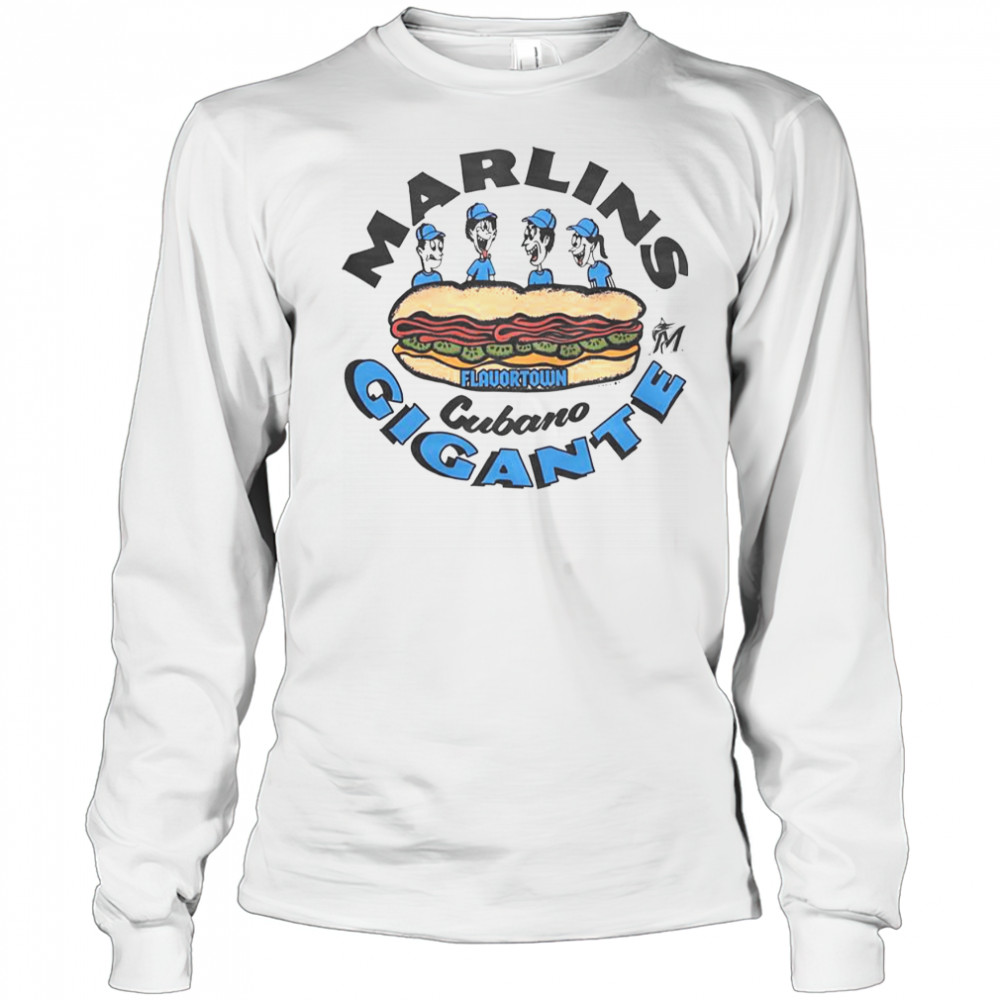MLB X Flavortown Miami Marlins Cubano Gigante T-Shirt Long Sleeved