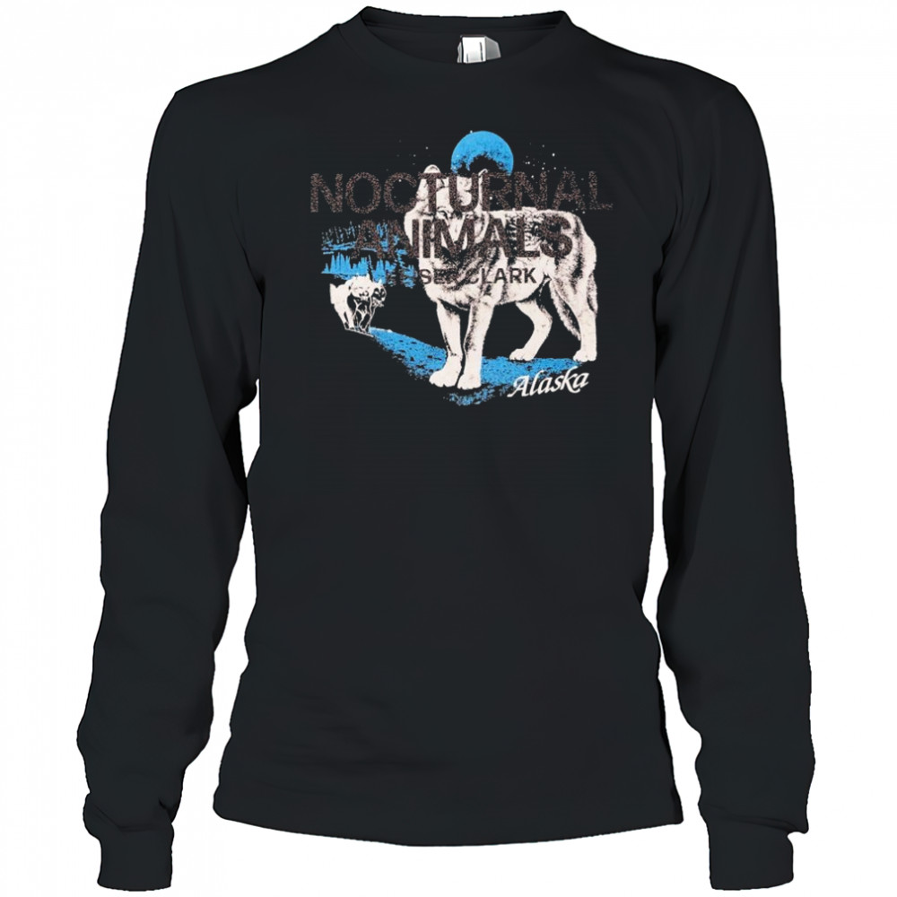 Nocturnal Animals Alaska Wolves T-shirt Long Sleeved