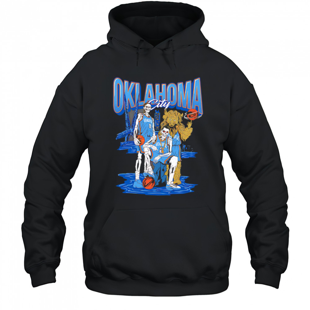 Oklahoma City OKC Thunder Vengers Basketball Skull Players Mascot Graphic shirt Hoodie