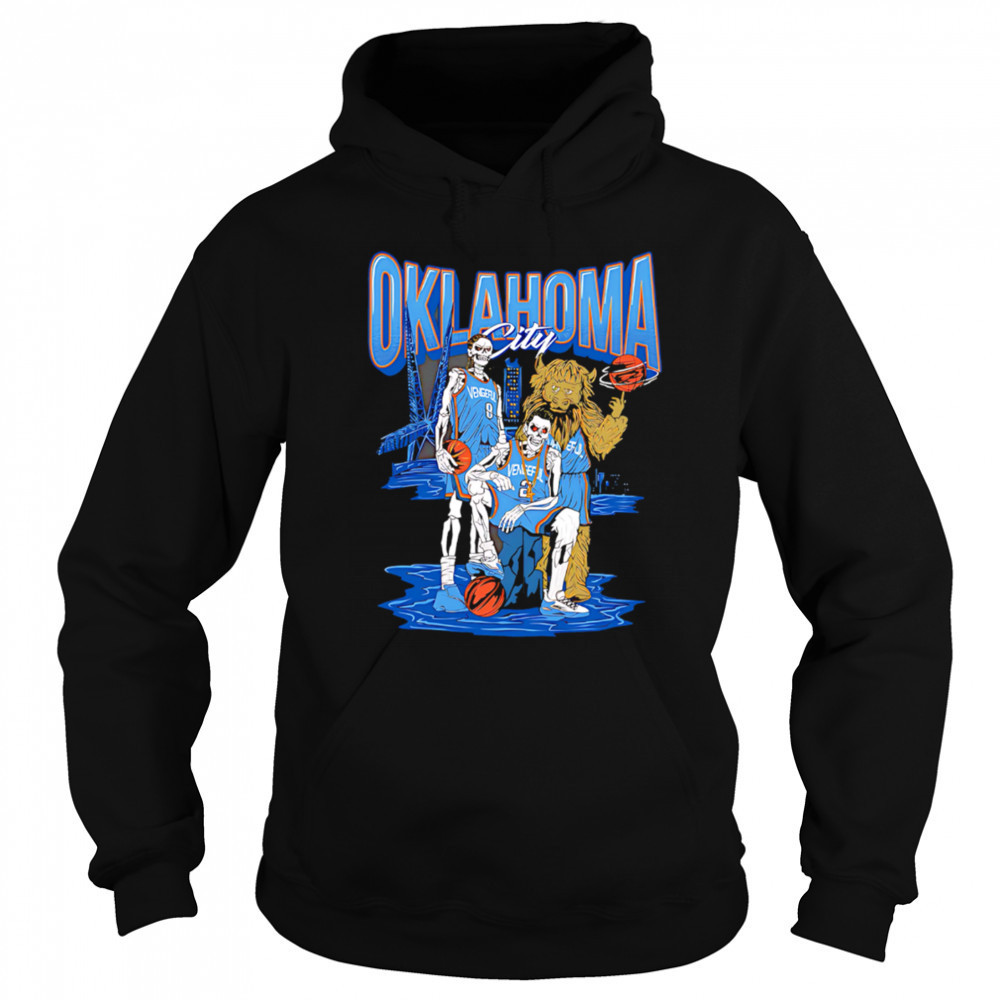 Oklahoma City OKC Thunder Vengers Basketball Skull Players Mascot Graphic shirt Sweatshirt