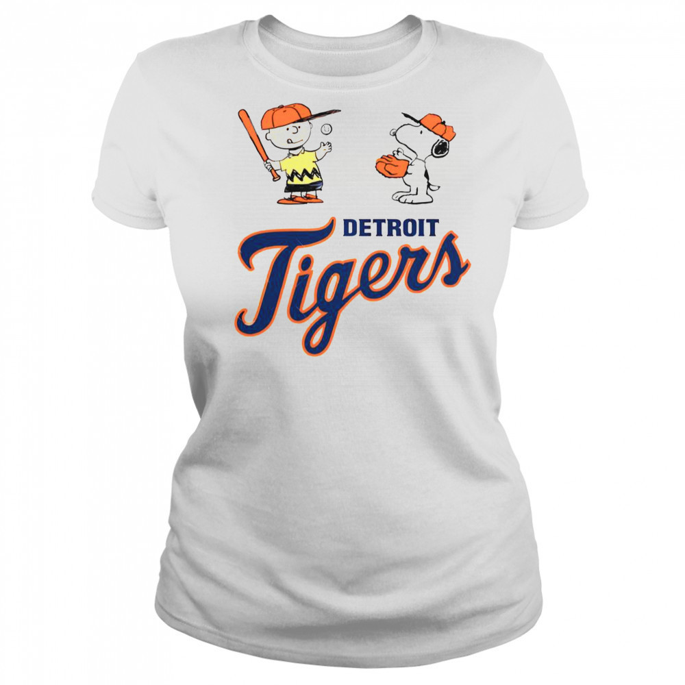 Peanuts Charlie Brown And Snoopy Detroit Tigers T-Shirt Women's T-shirt