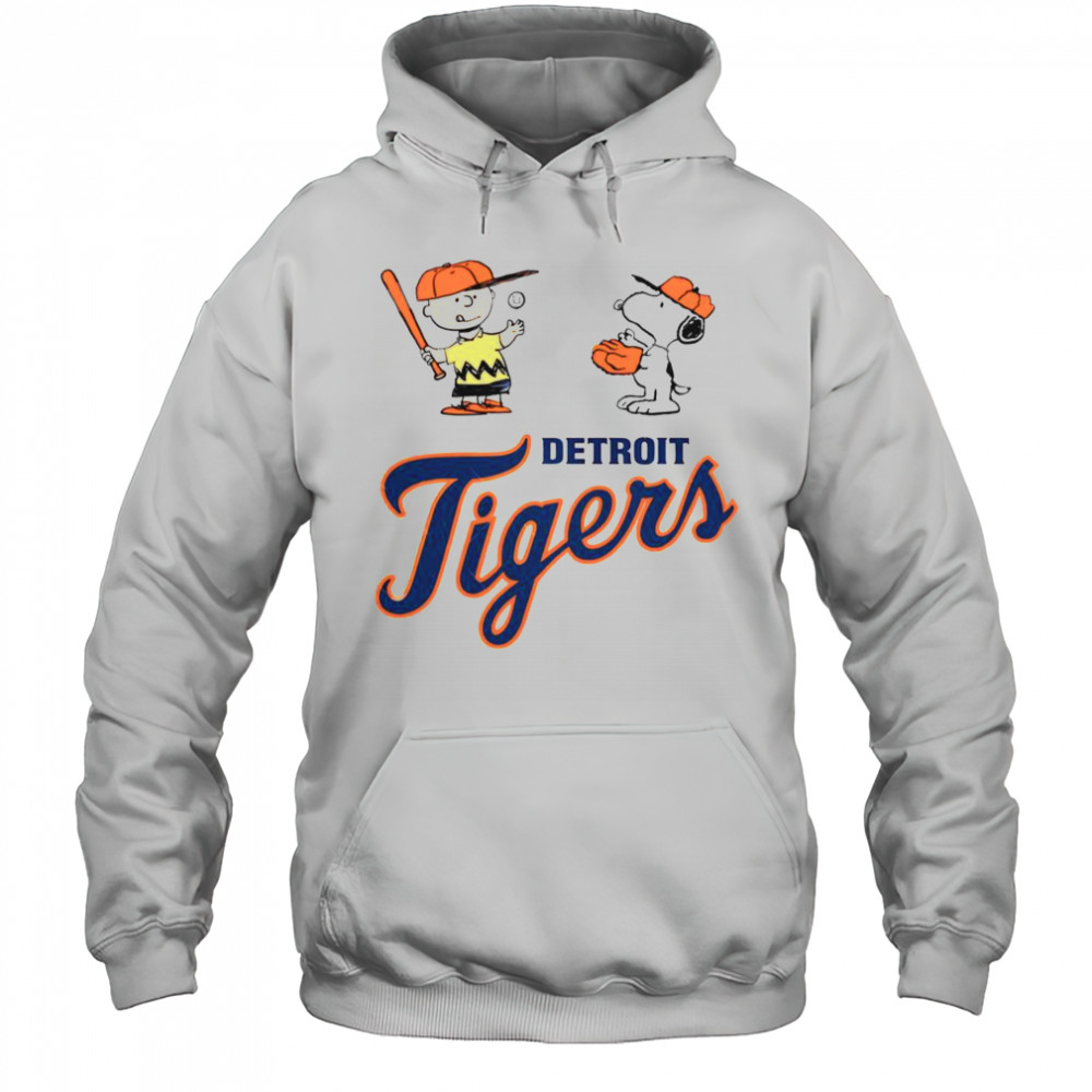 Peanuts Charlie Brown And Snoopy Detroit Tigers T-Shirt Hoodie