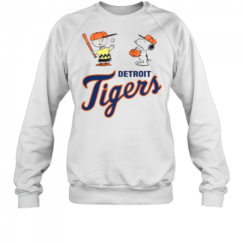 Peanuts Charlie Brown And Snoopy Detroit Tigers T-Shirt Sweatshirt