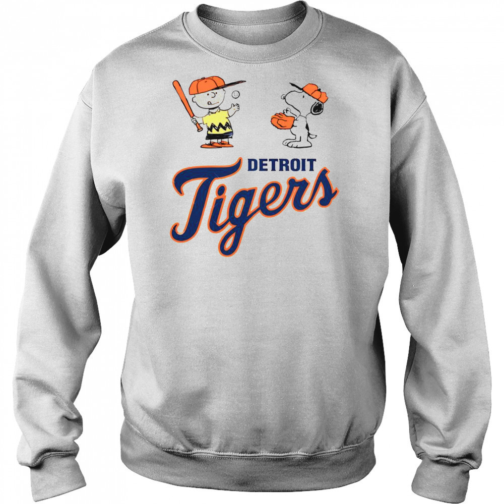 Peanuts Charlie Brown And Snoopy Detroit Tigers T-Shirt Hoodie