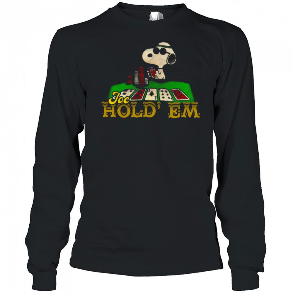Peanuts Snoopy Poker Texas Hold Em T-shirt Long Sleeved