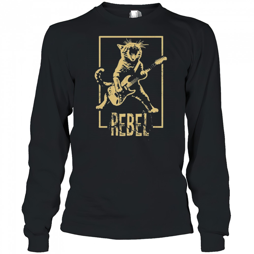 Rebel Kitty Cat T-shirt Long Sleeved