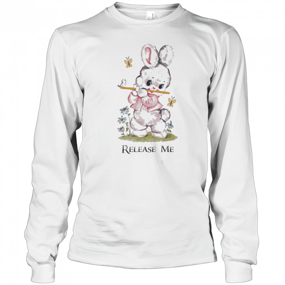 Release Me Cute Bunny T-shirt Long Sleeved