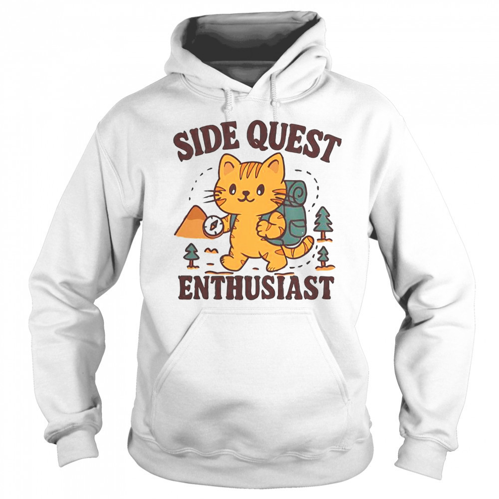 Side Quest Enthusiast Cat T-Shirt Sweatshirt