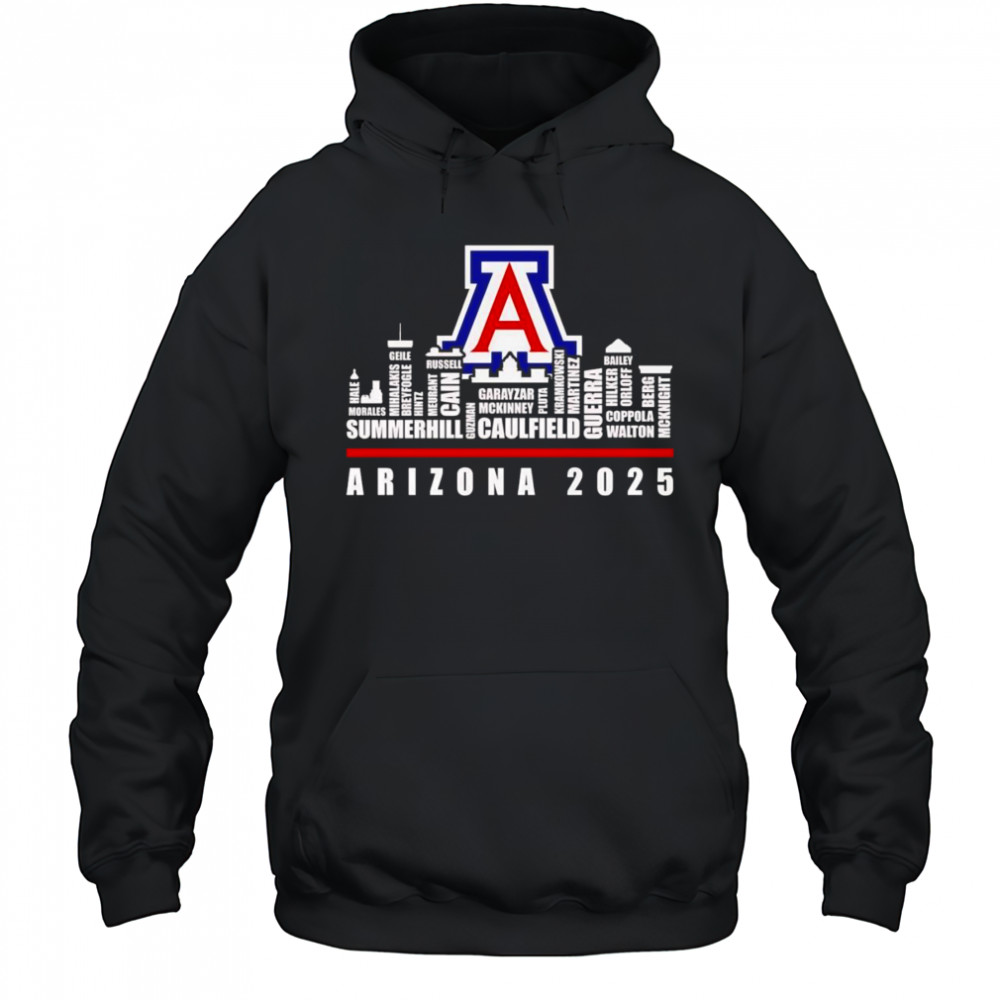 Skyline name Arizona Wildcats 2025 shirt Hoodie