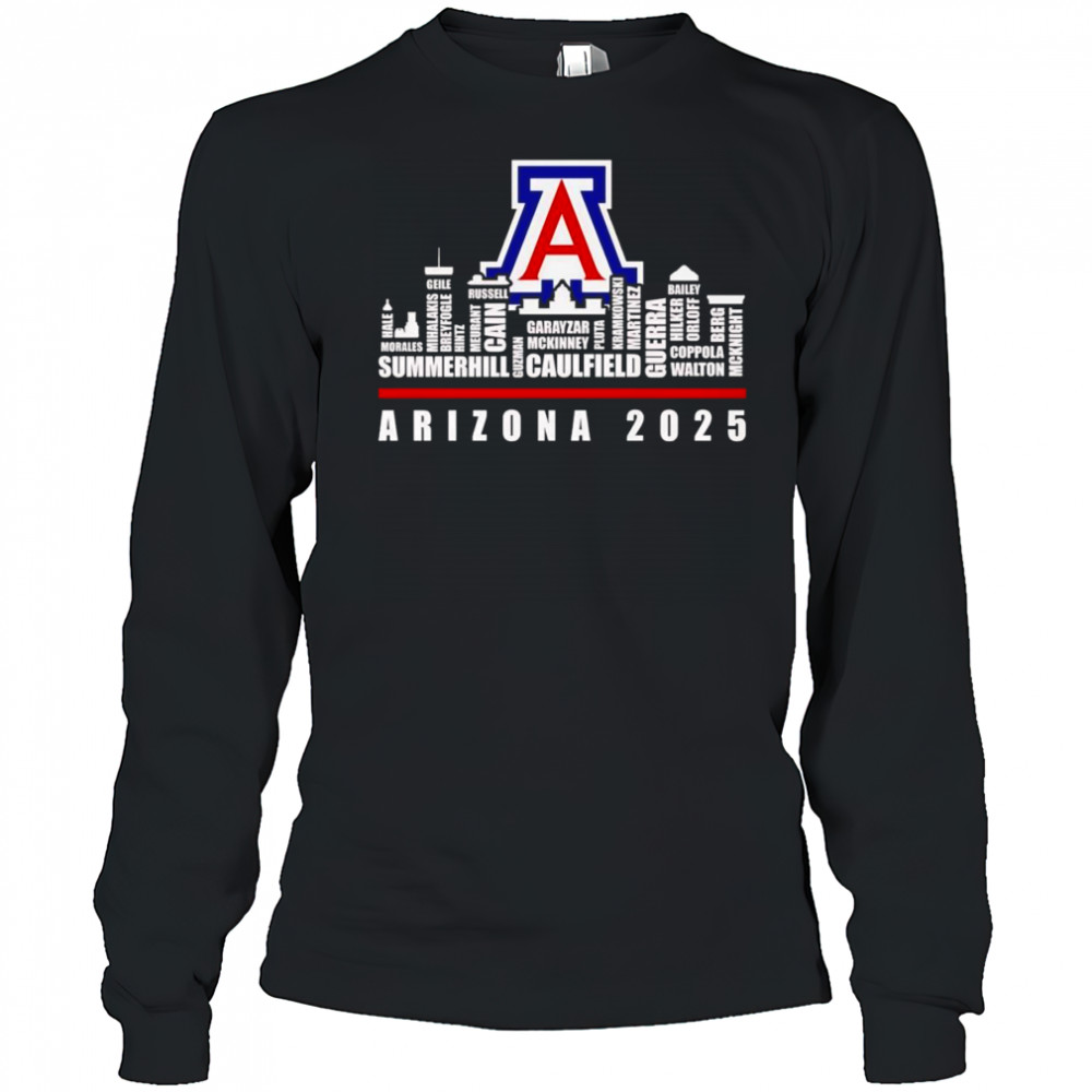 Skyline name Arizona Wildcats 2025 shirt Long Sleeved