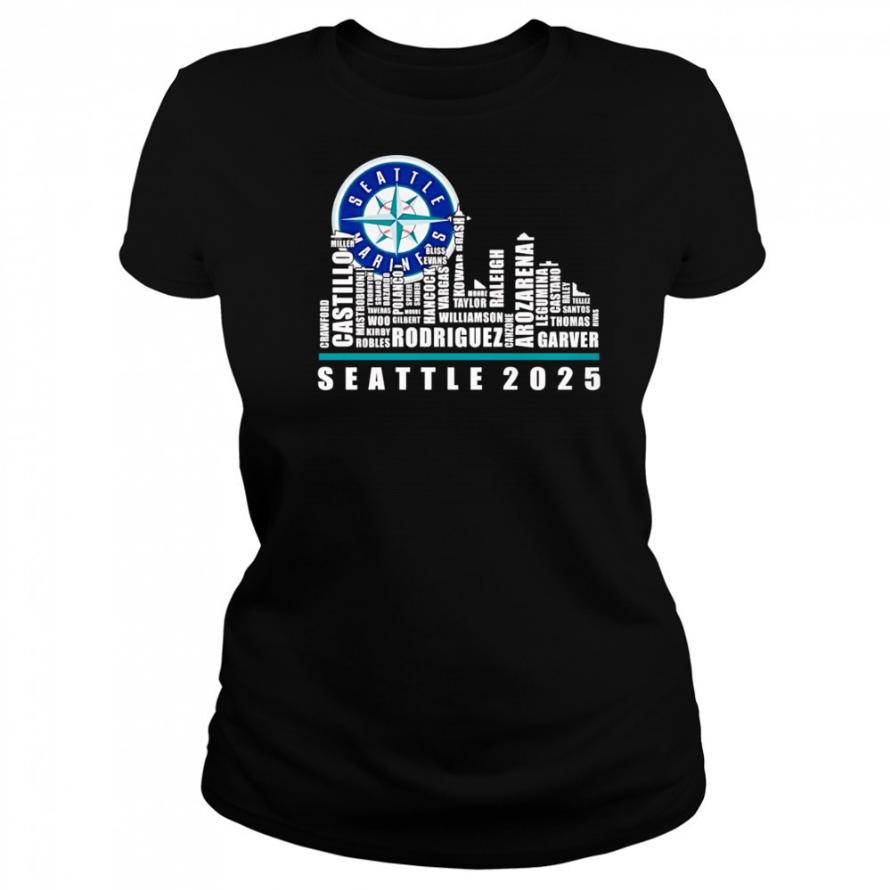 Skyline name Seattle Seahawks 2025 shirt Women's T-shirt