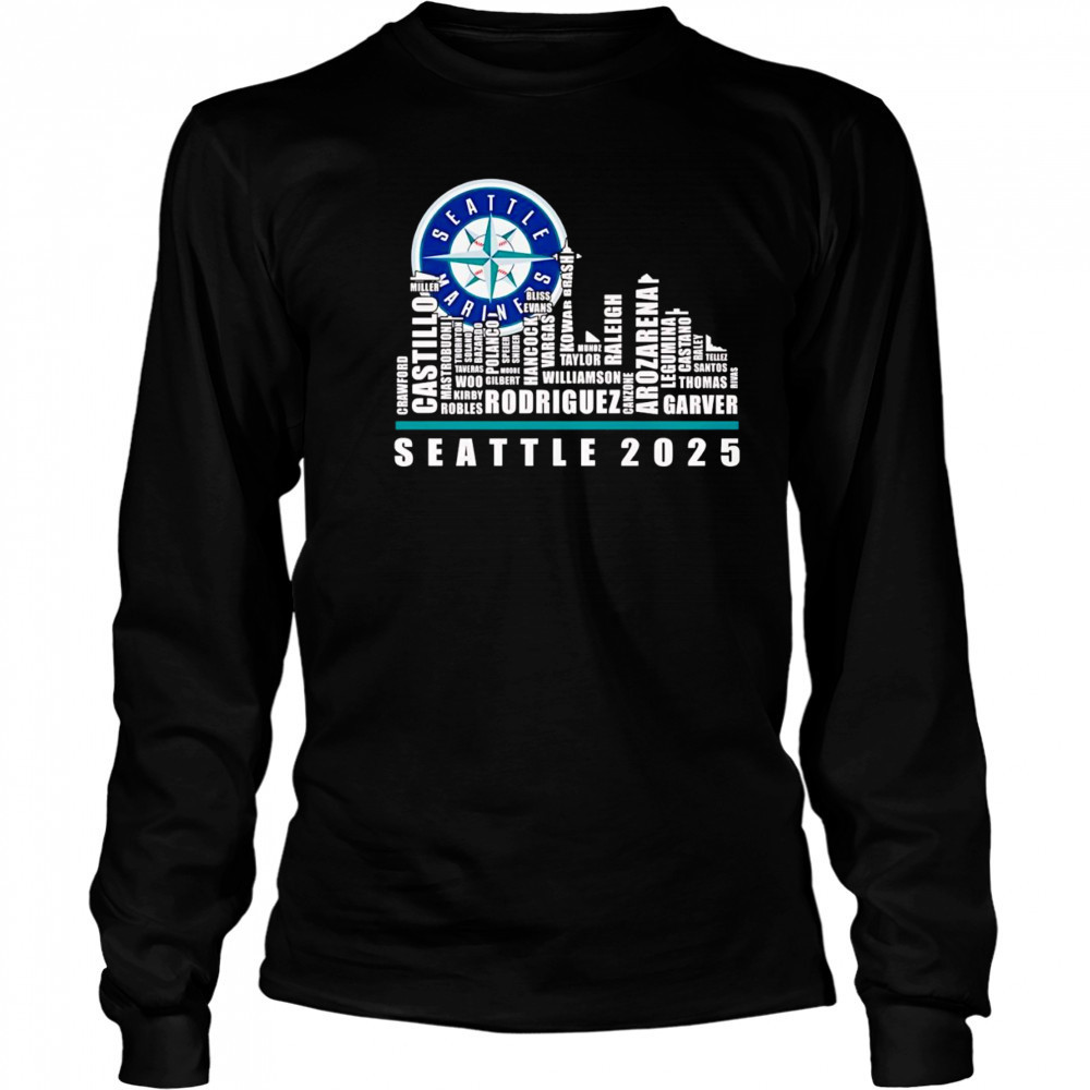 Skyline name Seattle Seahawks 2025 shirt Long Sleeved