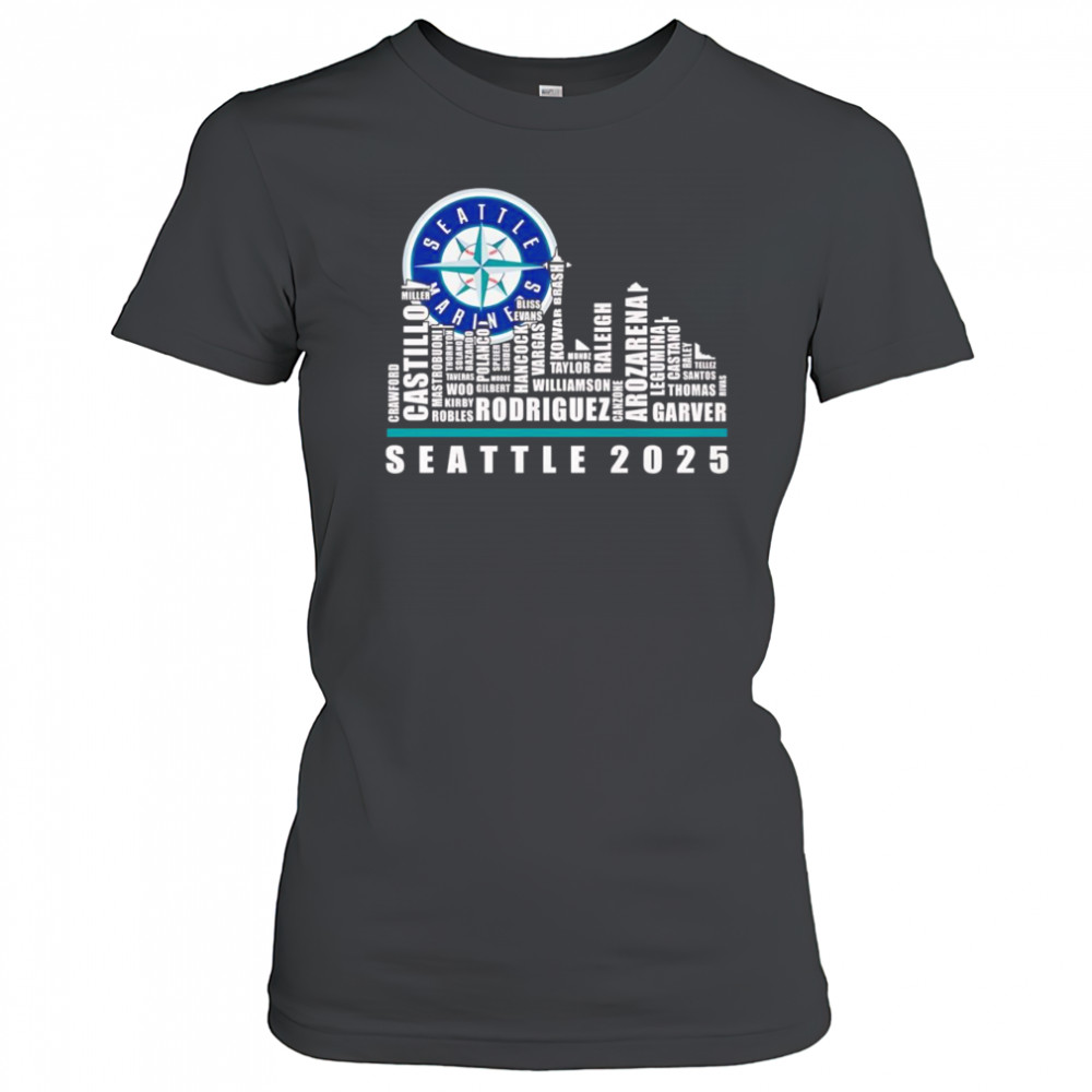 Skyline name Seattle Seahawks 2025 shirt Women's T-shirt