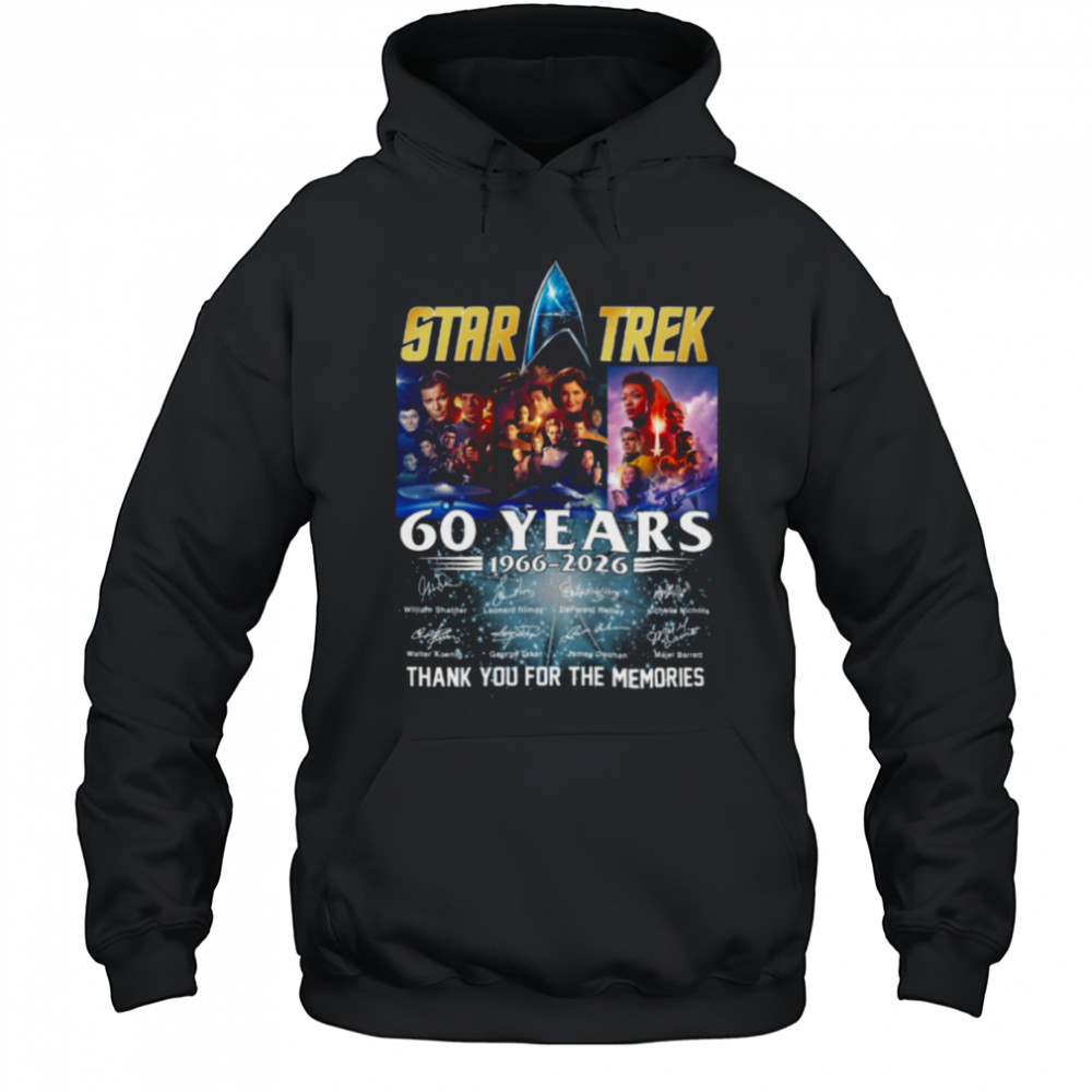 Star Trek 60 Years 1966 2026 Signature Thank You For The Memories T Shirt Hoodie