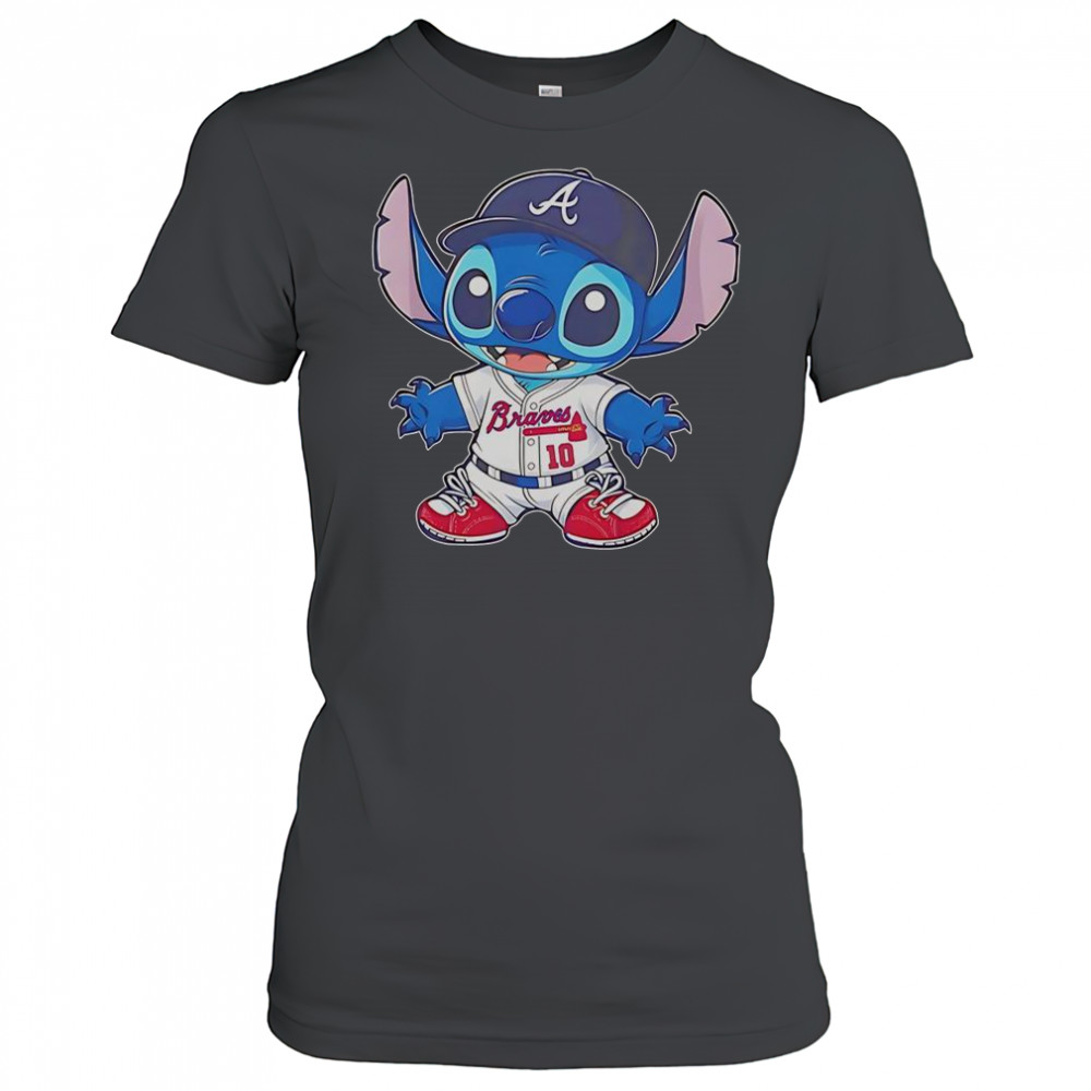 Stitch Atlanta Braves Baseball T-Shirt Women's T-shirt