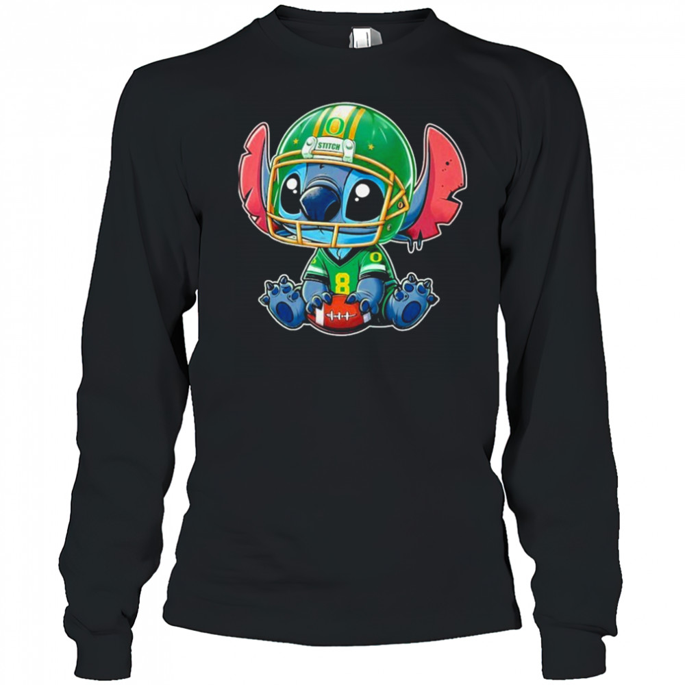 Stitch Disney X Oregon Ducks Fan T-shirt Long Sleeved