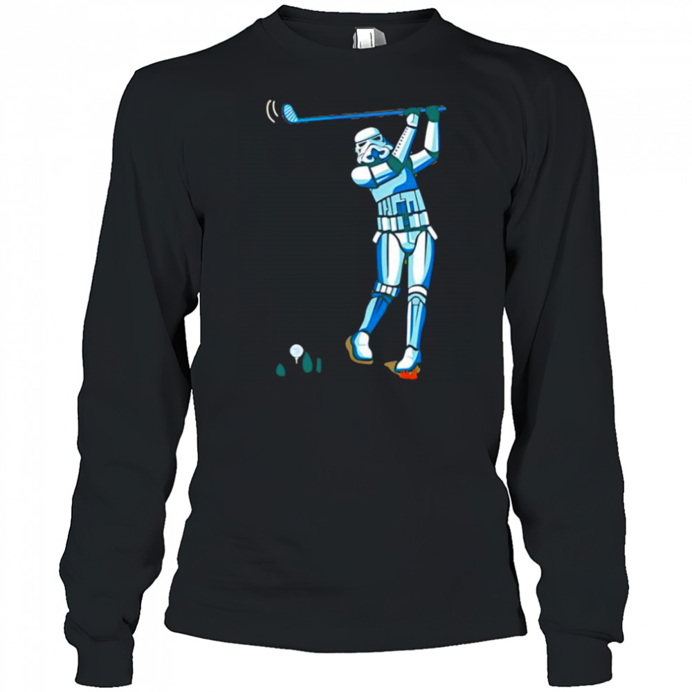 Stormtrooper playing golf shirt Long Sleeved