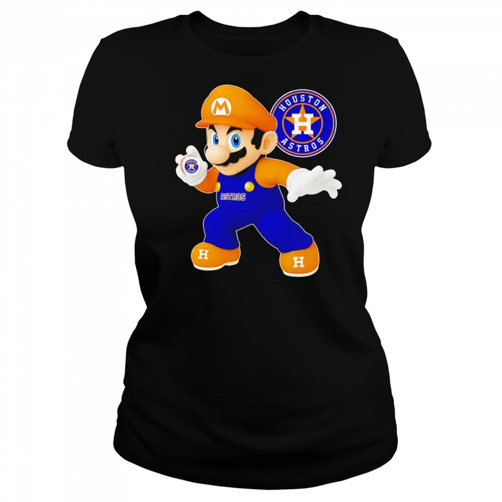Super Mario holding baseball Houston Astros shirt Women's T-shirt