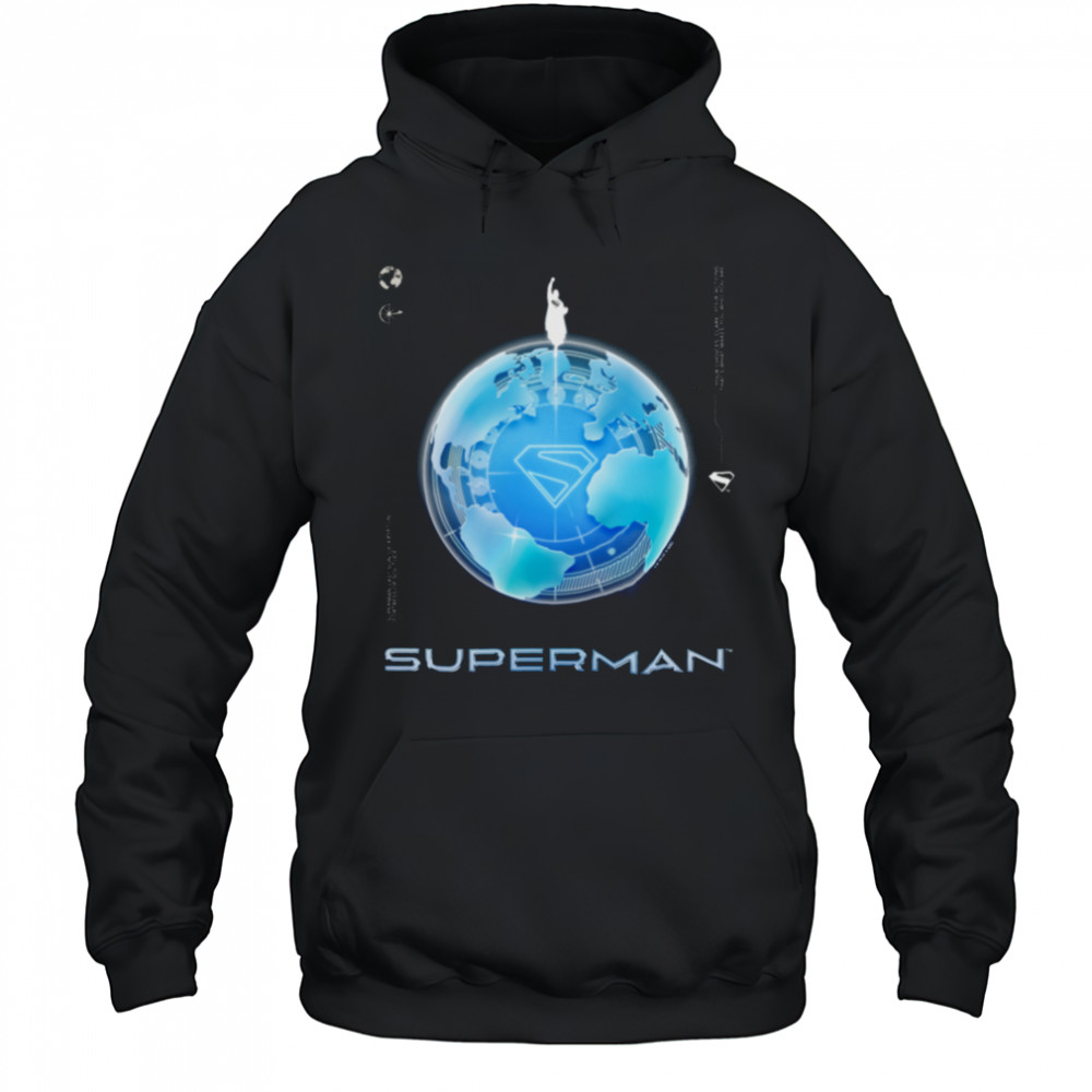 Superman (2025) Blue Chrome Flying Silhouette Logo shirt Hoodie