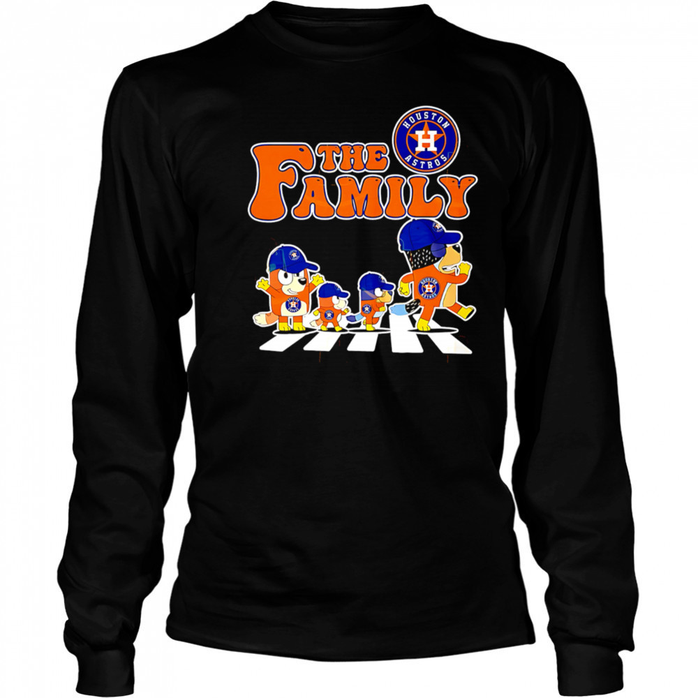 The Family Bluey x Houston Astros funny cartoon shirt Long Sleeved