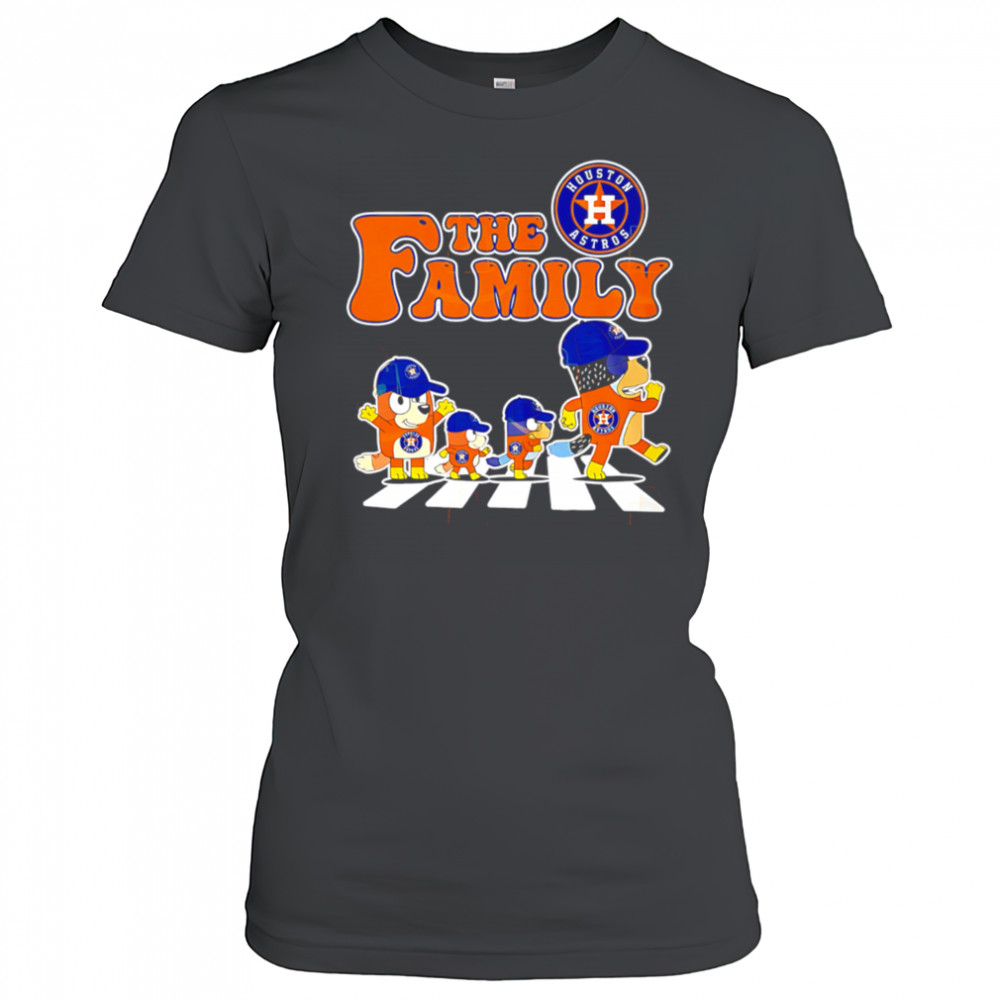 The Family Bluey x Houston Astros funny cartoon shirt Women's T-shirt