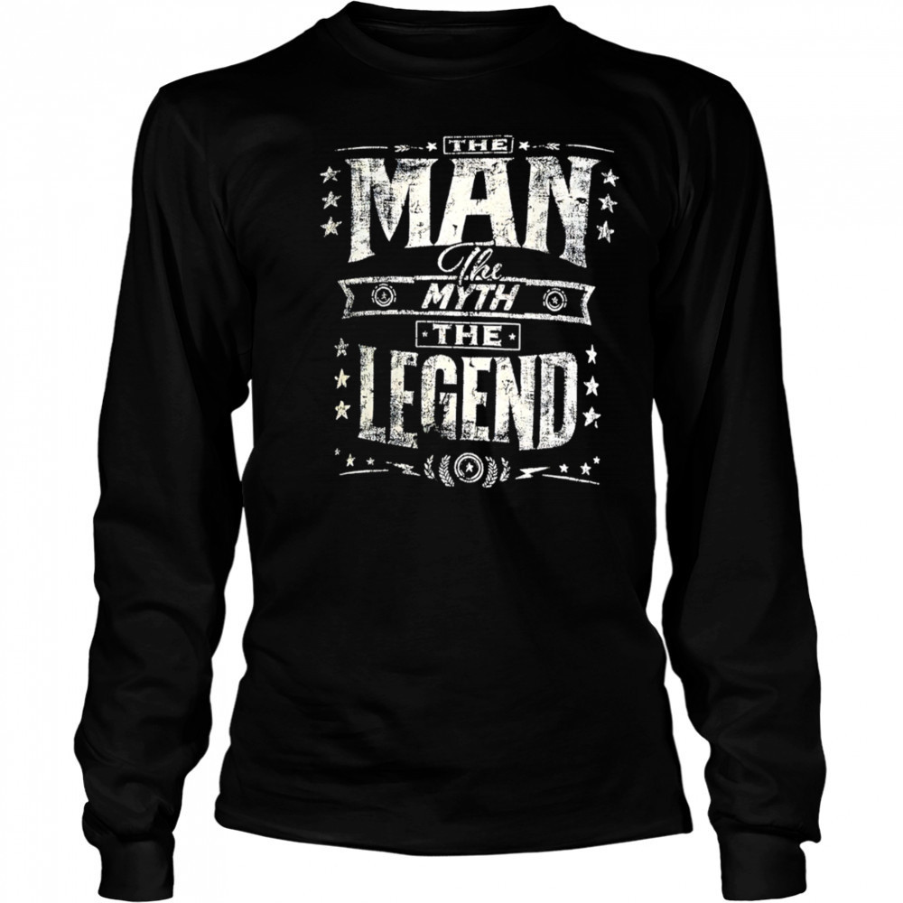 The man the myth the legend retro shirt Long Sleeved