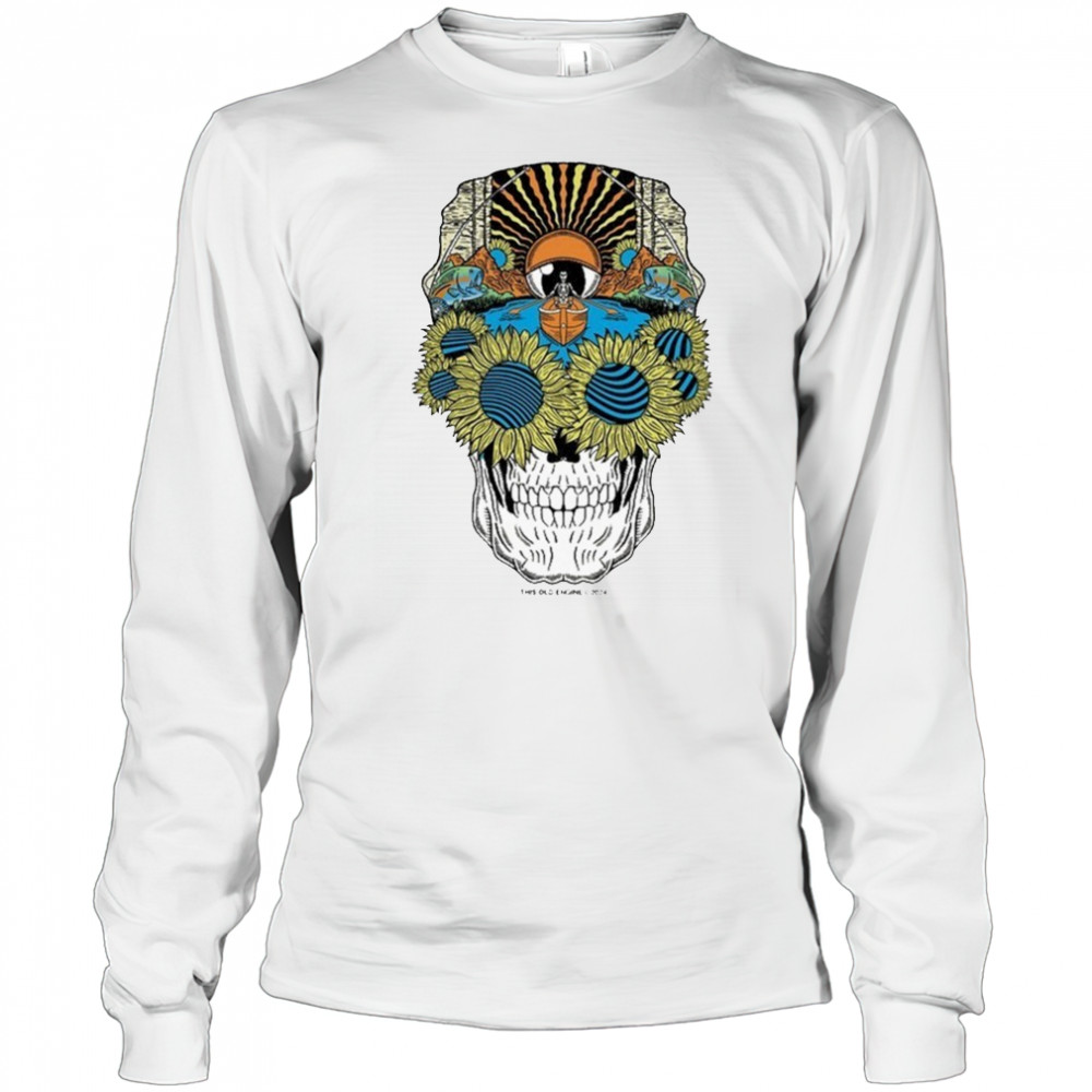 The Old Engine Skull Skeleton T-shirt Long Sleeved