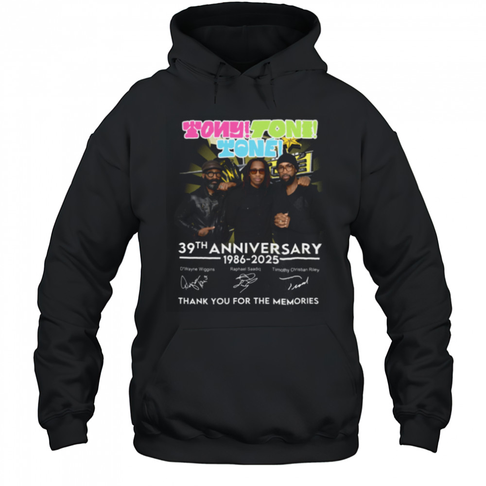 Tony Toni Toné 39th Anniversary 1986 2025 Thank You For The Memories Shirt Hoodie