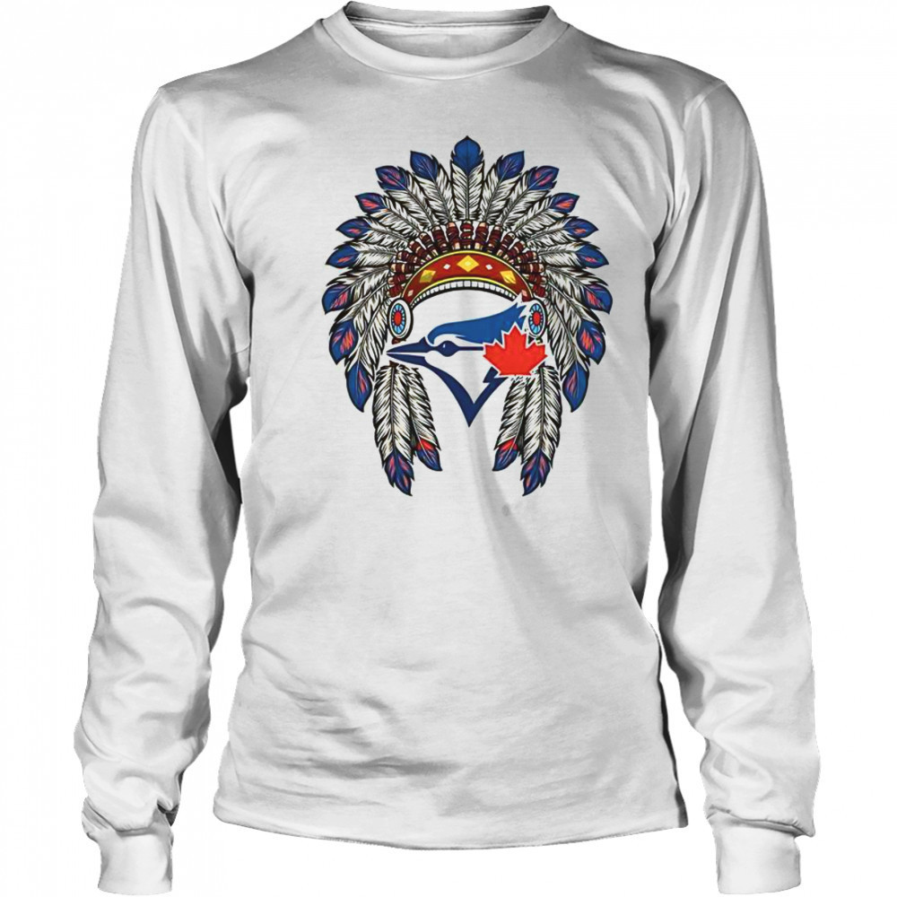 Toronto Blue Jays Native American Logo T-Shirt Long Sleeved