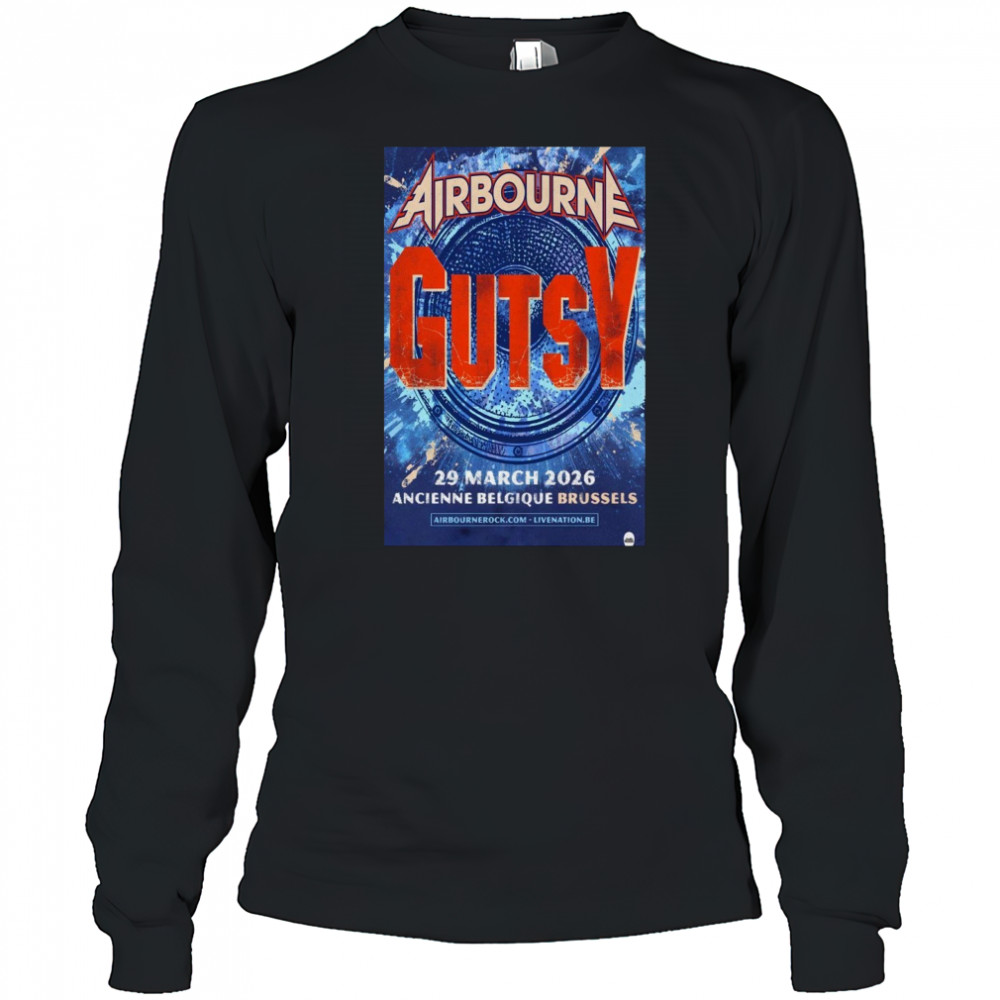 Tour 2025 Airbourne Garage Saarbrücken Poster T-Shirt Long Sleeved