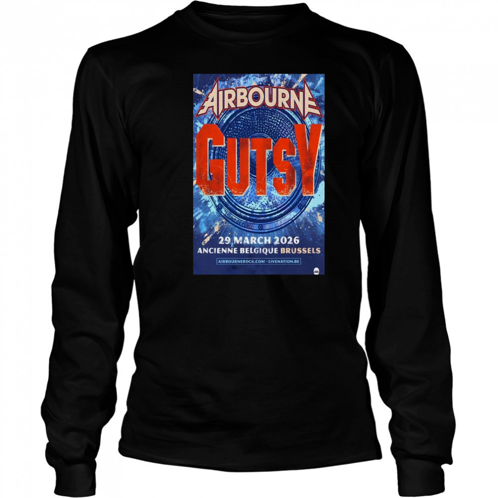 Tour 2025 Airbourne Garage Saarbrücken Poster T-Shirt Long Sleeved
