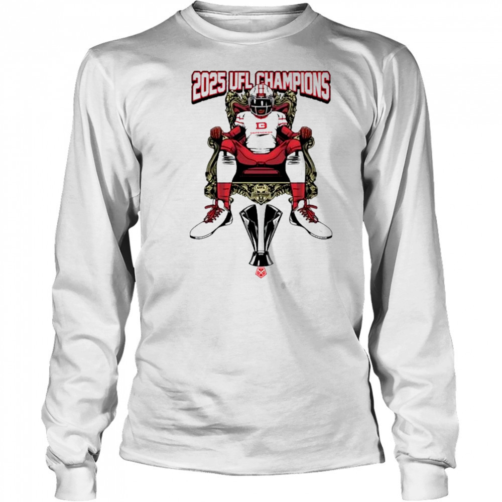 UFL DC Defenders Championship Throne T-Shirt Long Sleeved