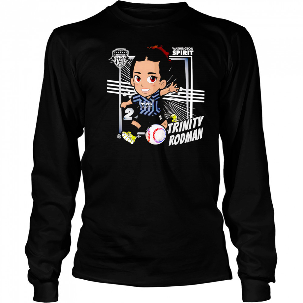 Washington Spirit Trinity Rodman #2 cartoon shirt Long Sleeved