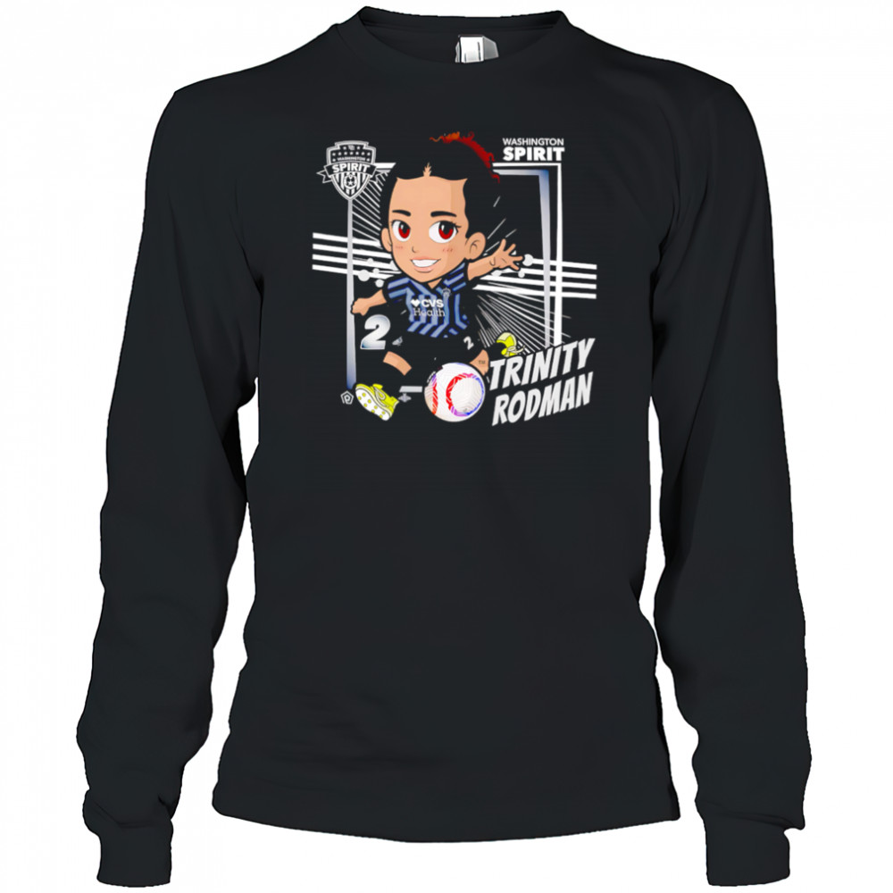 Washington Spirit Trinity Rodman #2 cartoon shirt Long Sleeved