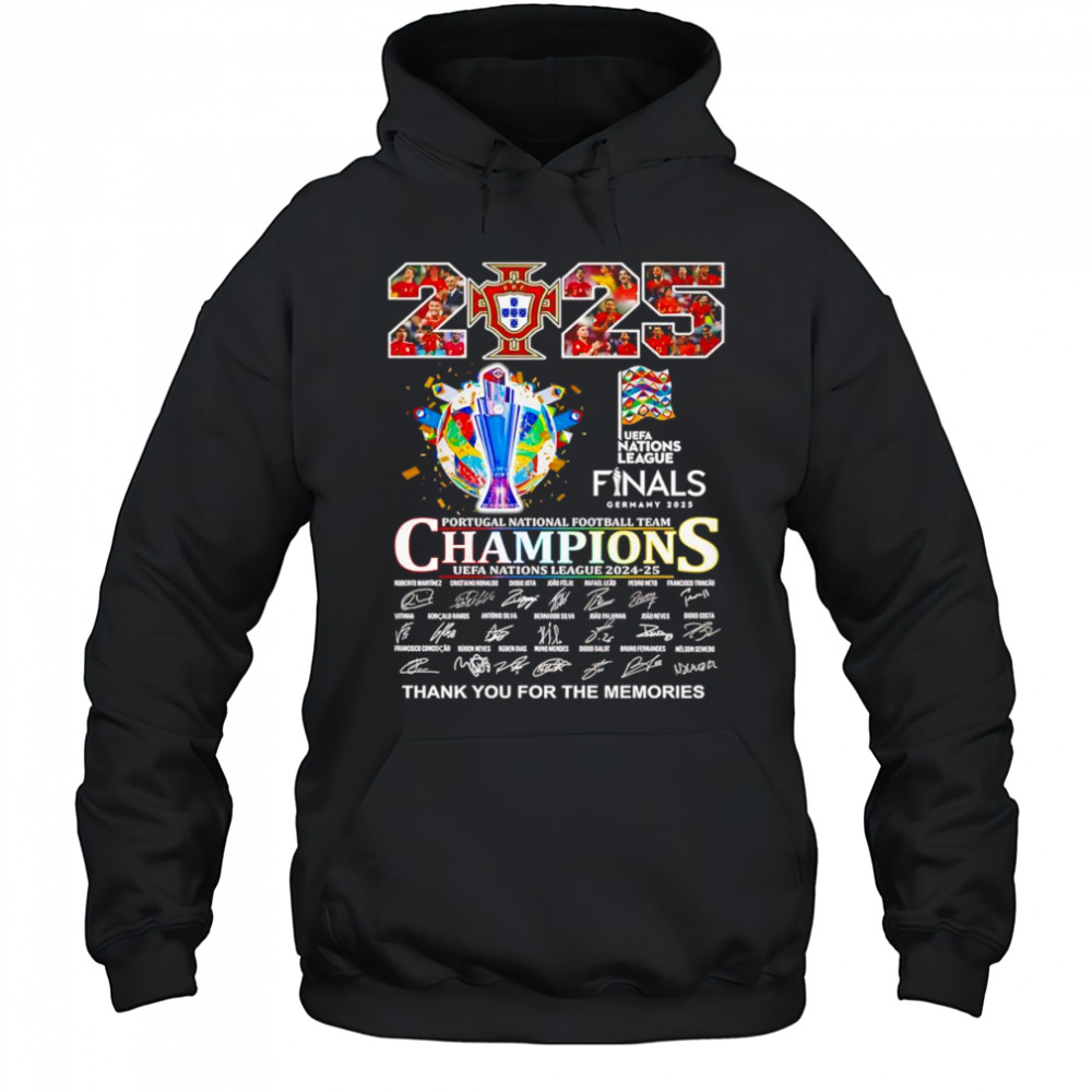 2025 UEFA Nations League Final Portugal National football team Champions thank you for the memories shirt Hoodie