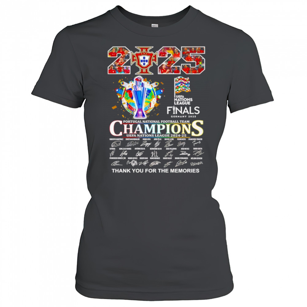 2025 UEFA Nations League Final Portugal National football team Champions thank you for the memories shirt Women's T-shirt