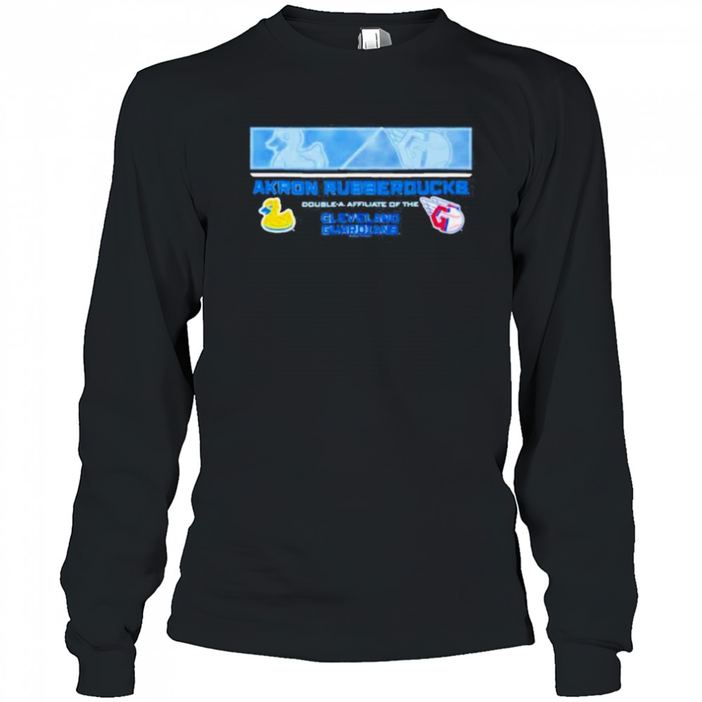 Akron Rubber Ducks double a affiliate of the Cleveland Guardians logo shirt Long Sleeved