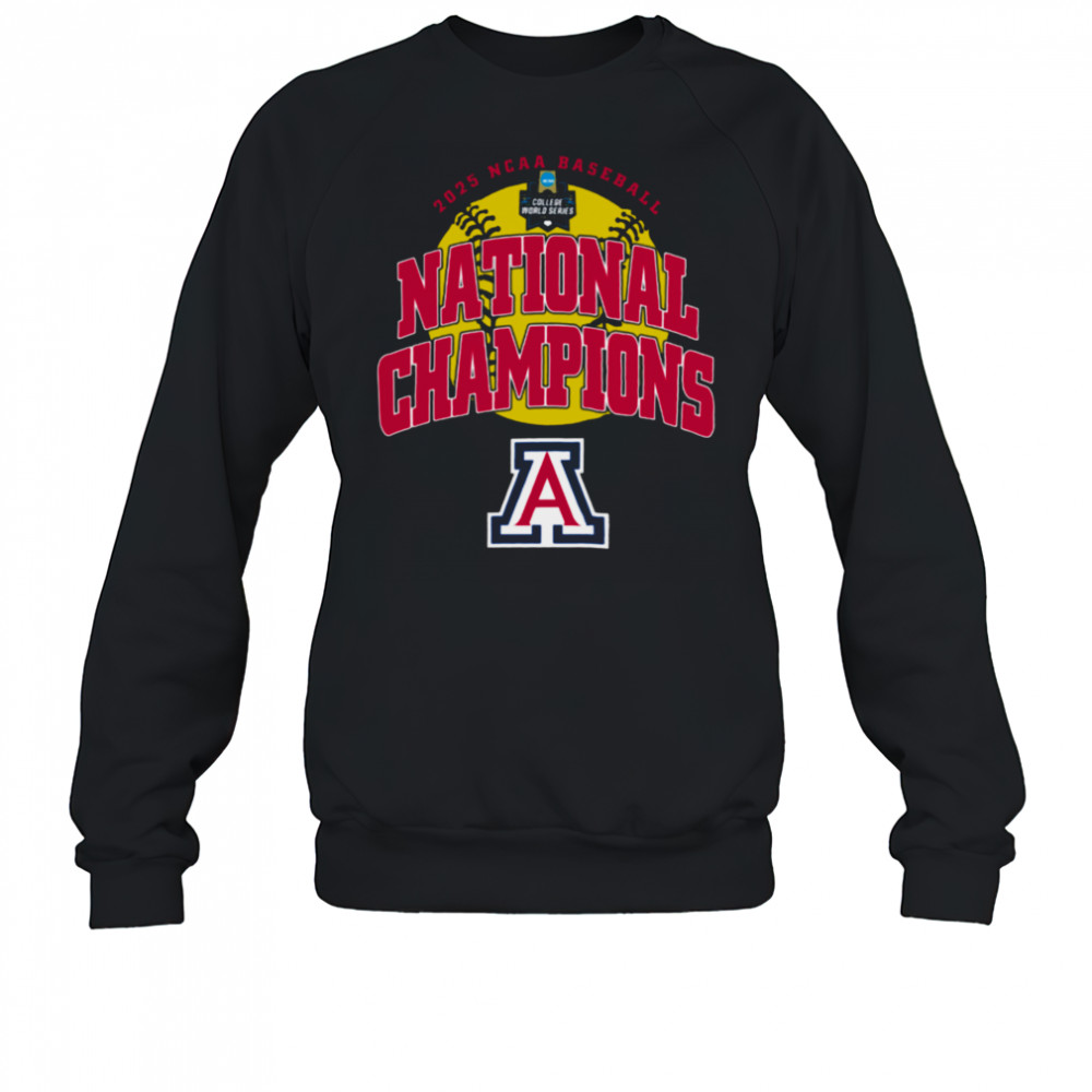 Arizona Wildcats 2025 NCAA Baseball College World Series Champions T Shirt Sweatshirt
