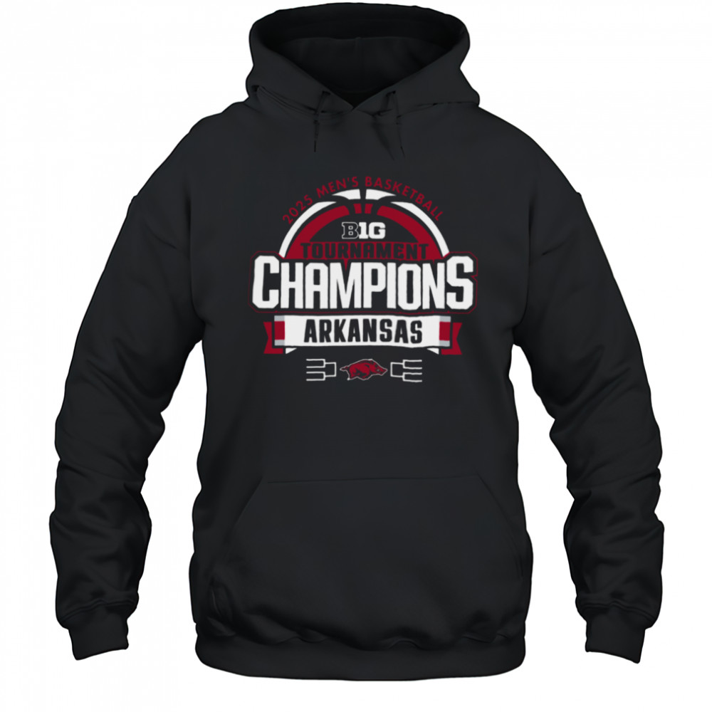 Arkansas Razorbacks 2025 Big Ten Men’s Basketball Conference Tournament Champions Locker Room T Shirt Hoodie