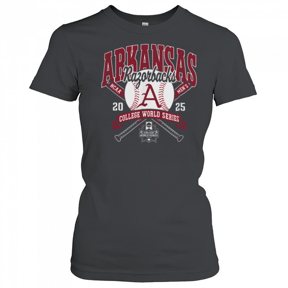 Arkansas Razorbacks College World Series 2025 Baseball Black T Shirt Women's T-shirt
