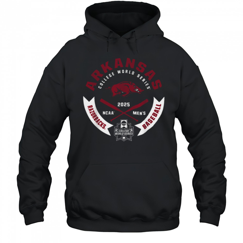 Arkansas Razorbacks College World Series 2025 MCWS Gray T Shirt Hoodie