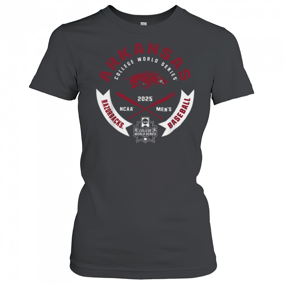 Arkansas Razorbacks College World Series 2025 MCWS Gray T Shirt Women's T-shirt