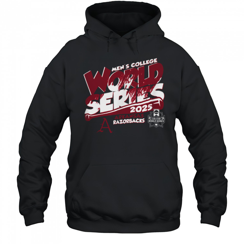 Arkansas Razorbacks MCWS 2025 Baseball Boom Black T Shirt Hoodie
