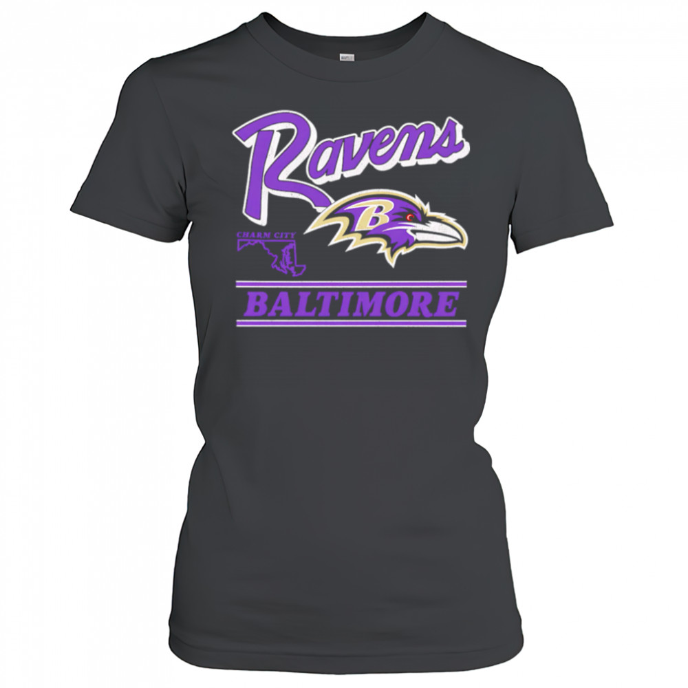 Baltimore Ravens Fly Charm City Retro shirt Women's T-shirt