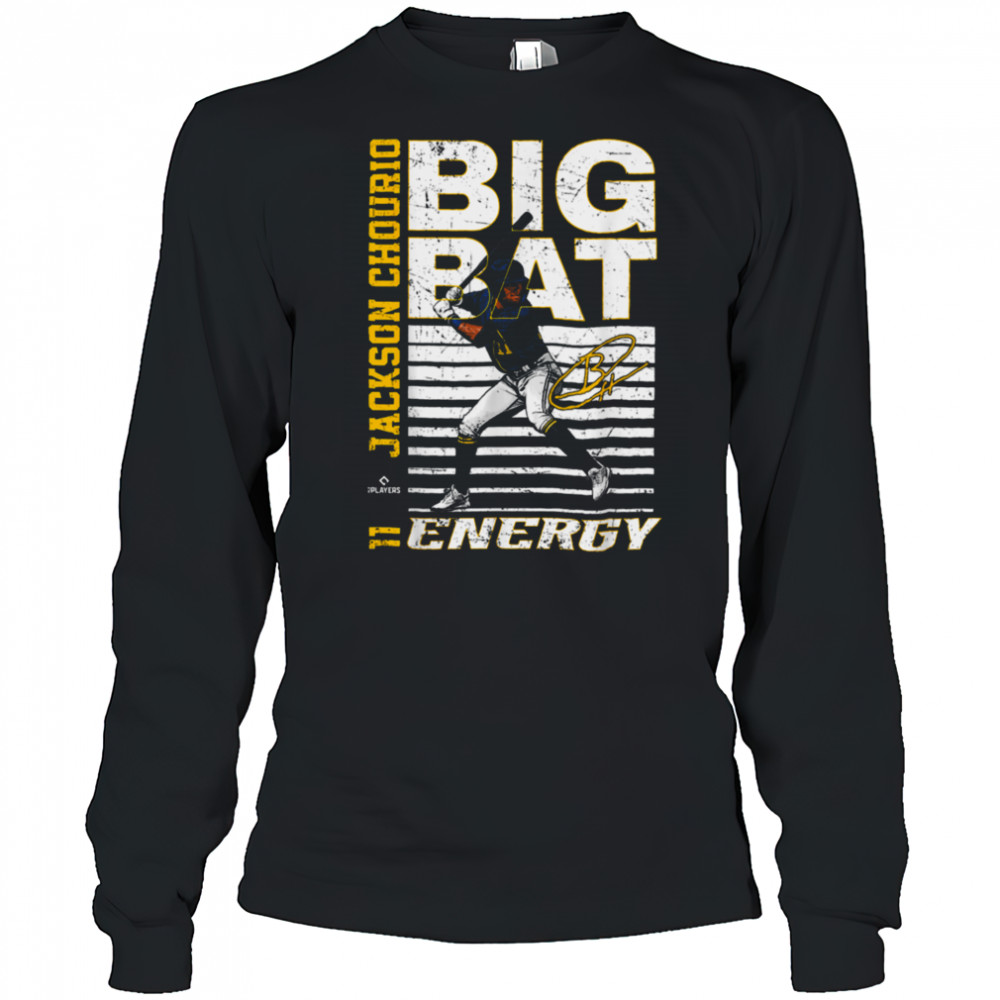 Big Bat Energy Jackson Chourio Milwaukee Baseball MLBPA T Shirt Long Sleeved