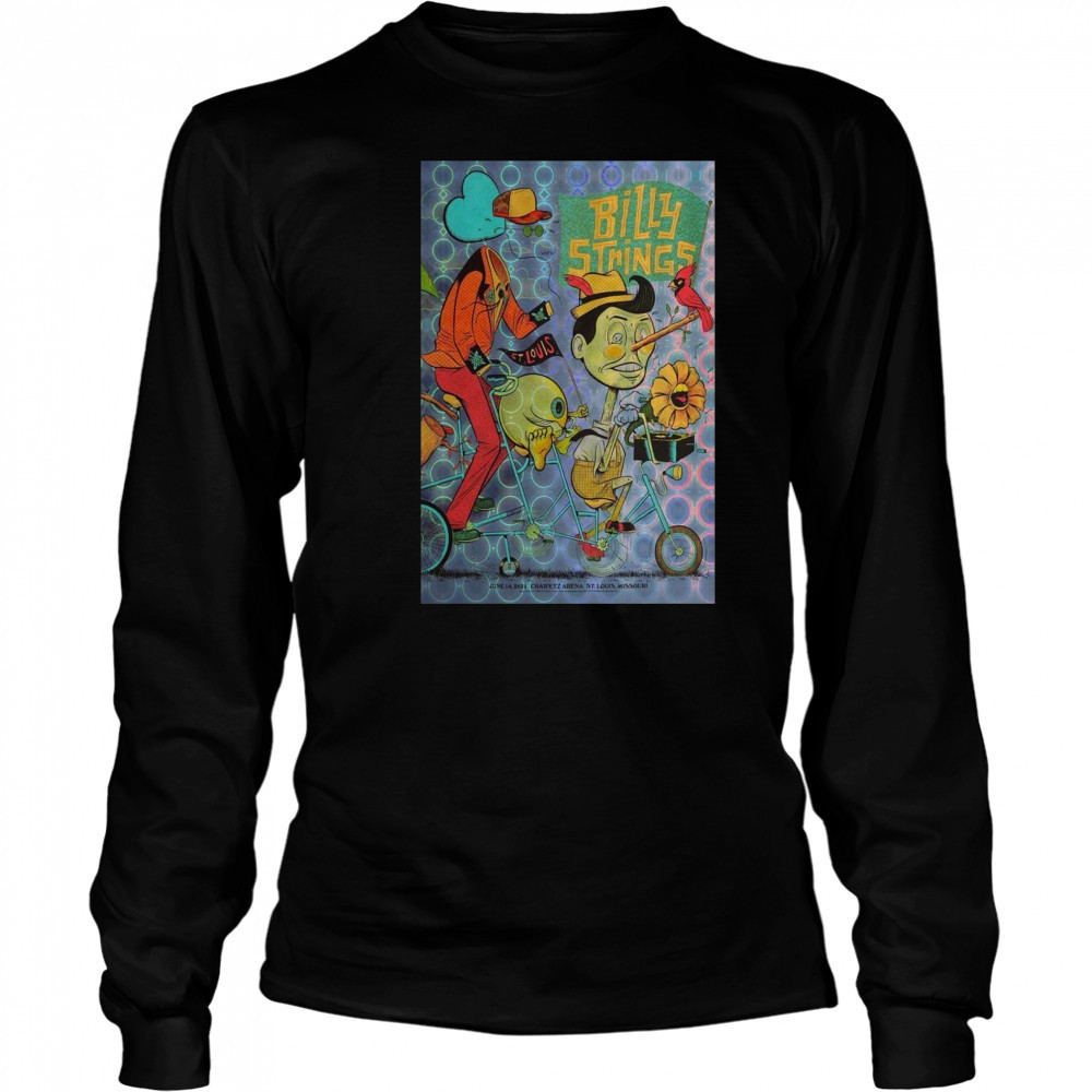 BILLY STRINGS 2025 Poster ST Louis Missouri T-Shirt Long Sleeved