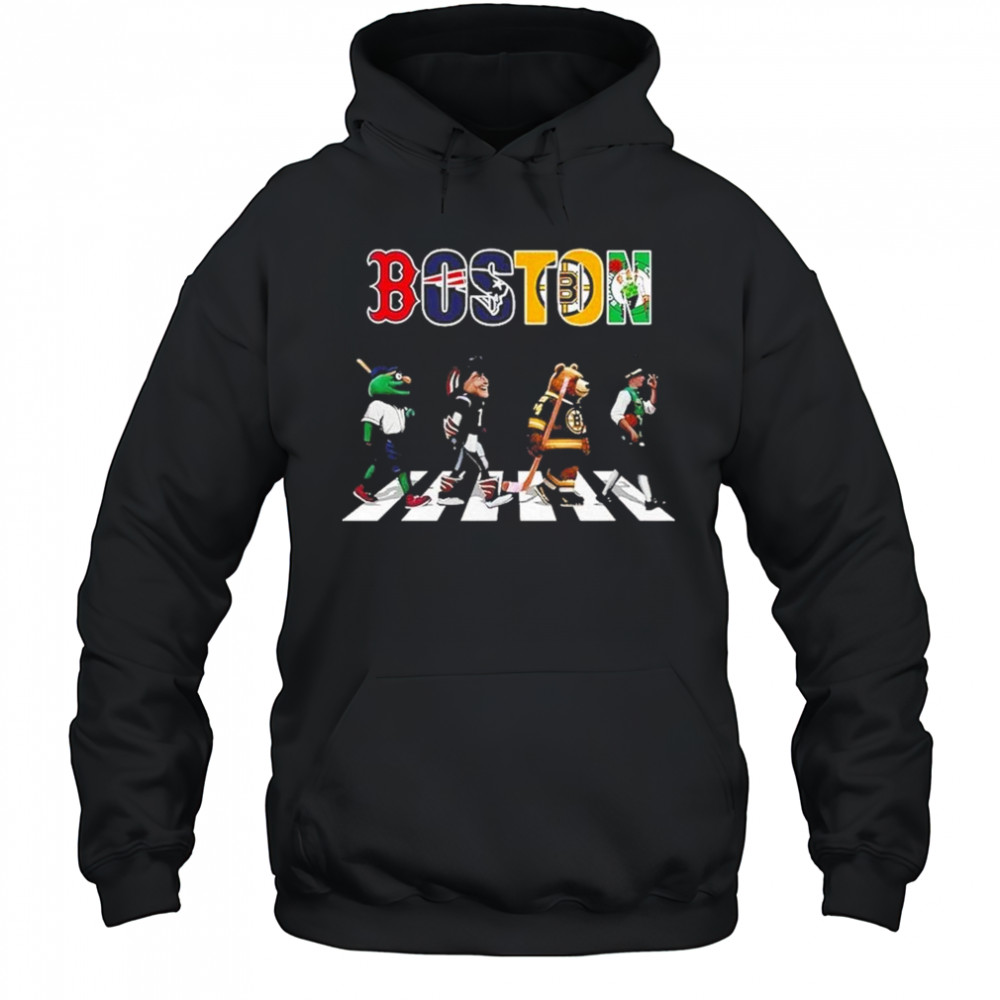 Boston Sports Team Logo Mascot Abbey Road 2025 Shirt Hoodie
